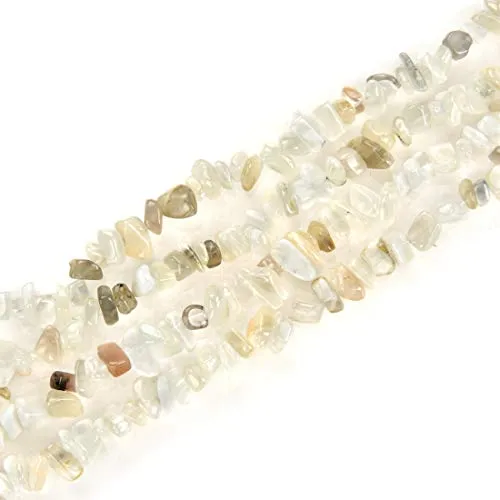 1 Strand Natural Multi Colors Moonstone Gemstone Smooth Free Form 5-8mm Loose Stone Chip Beads 33 Inch for Jewelry Craft Making GZ1-25