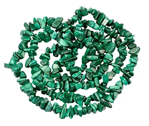 1 Strand Top Quality Natural Green Malachite Gemstones Smooth Chips Beads Free-Form Loose Beads 33 Inch for Jewelry Craft Making GZ1-32