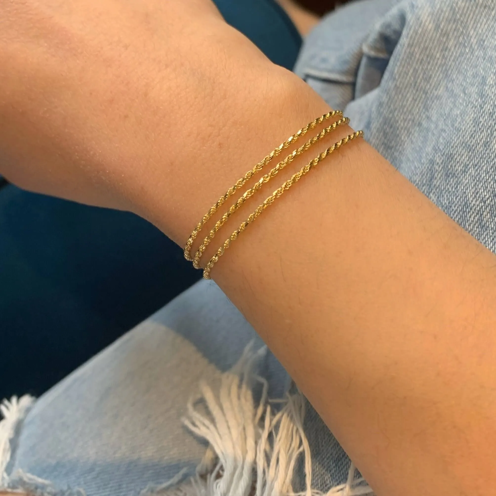 10K Gold Rope Bracelet