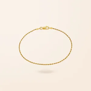 10K Gold Rope Bracelet