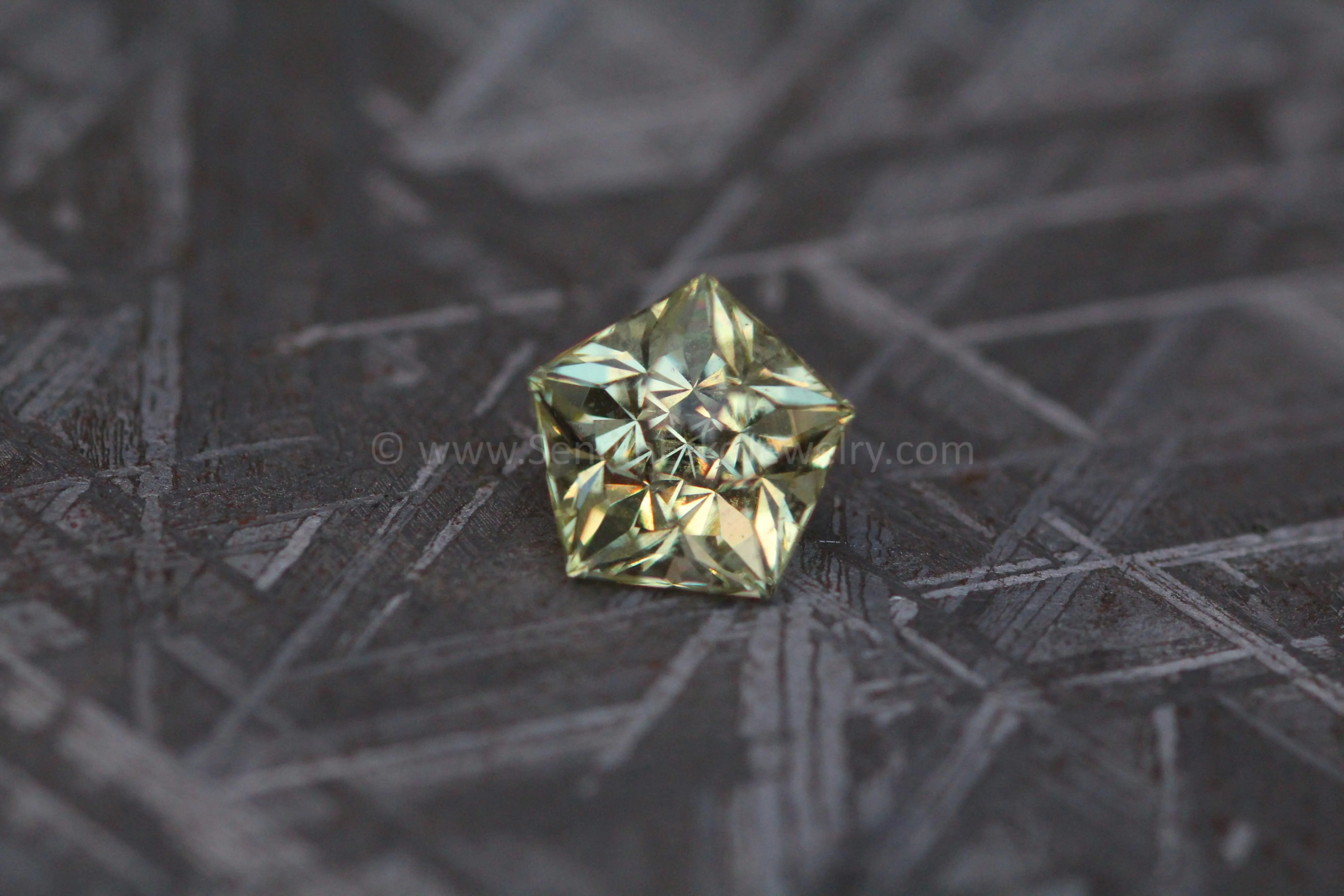 1.3 Carat Golden Heliodor Pentagon - 6.7x6.7mm, Fantasy Shape