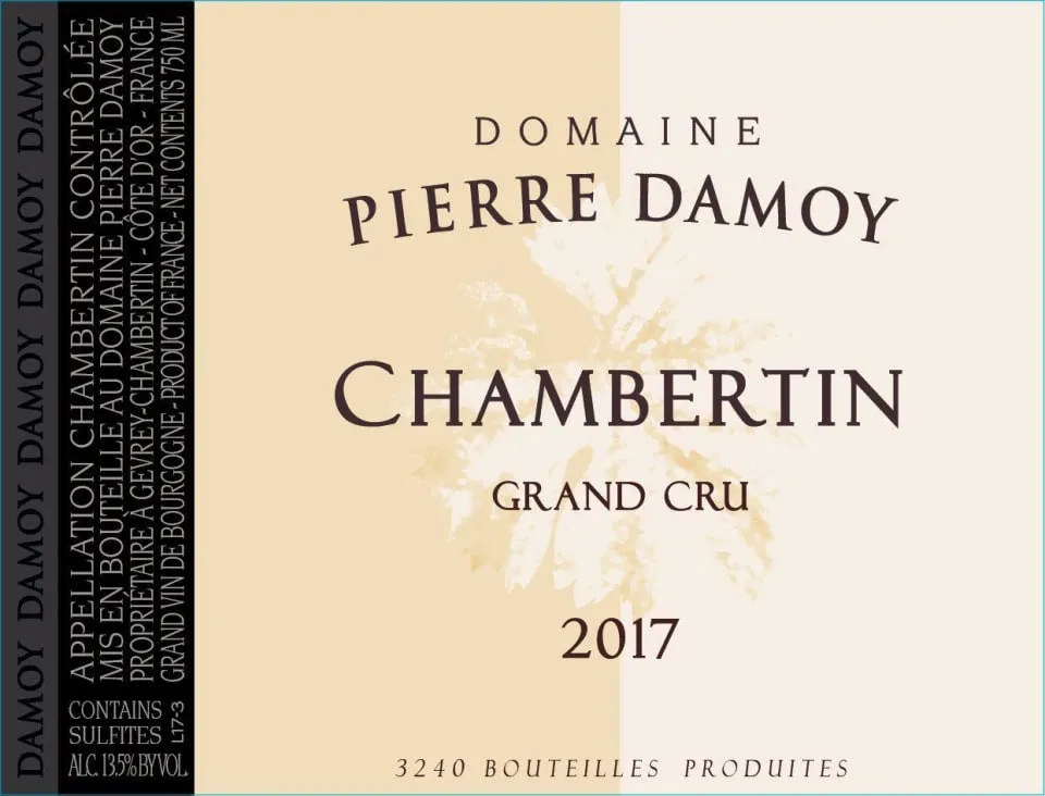 2017 Domaine Pierre Damoy Chambertin Grand Cru Red Wine