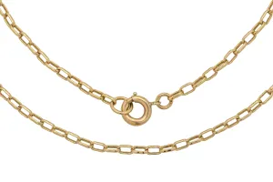 28" Antique 9ct Gold Oval Belcher Chain, 17.2g