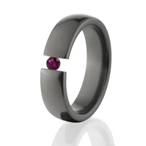 3mm Ruby, 6mm Black Zirconium, Tension Set