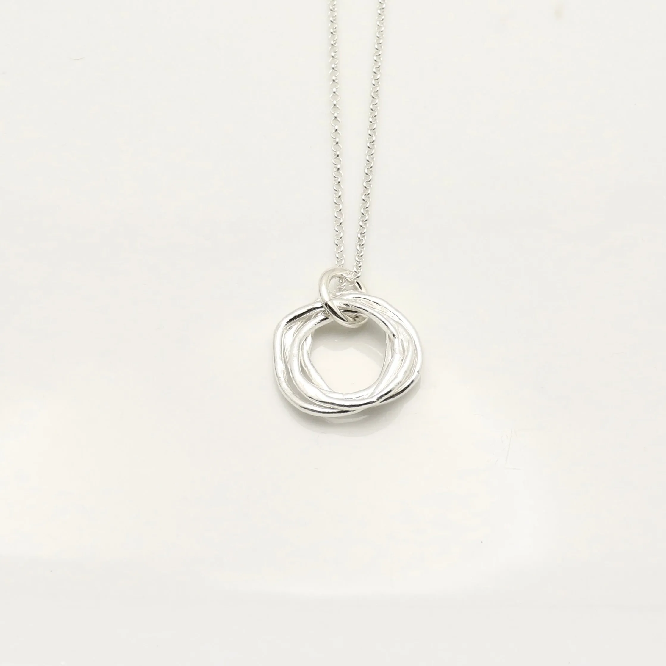 4 Decades Fine Silver Link Necklace