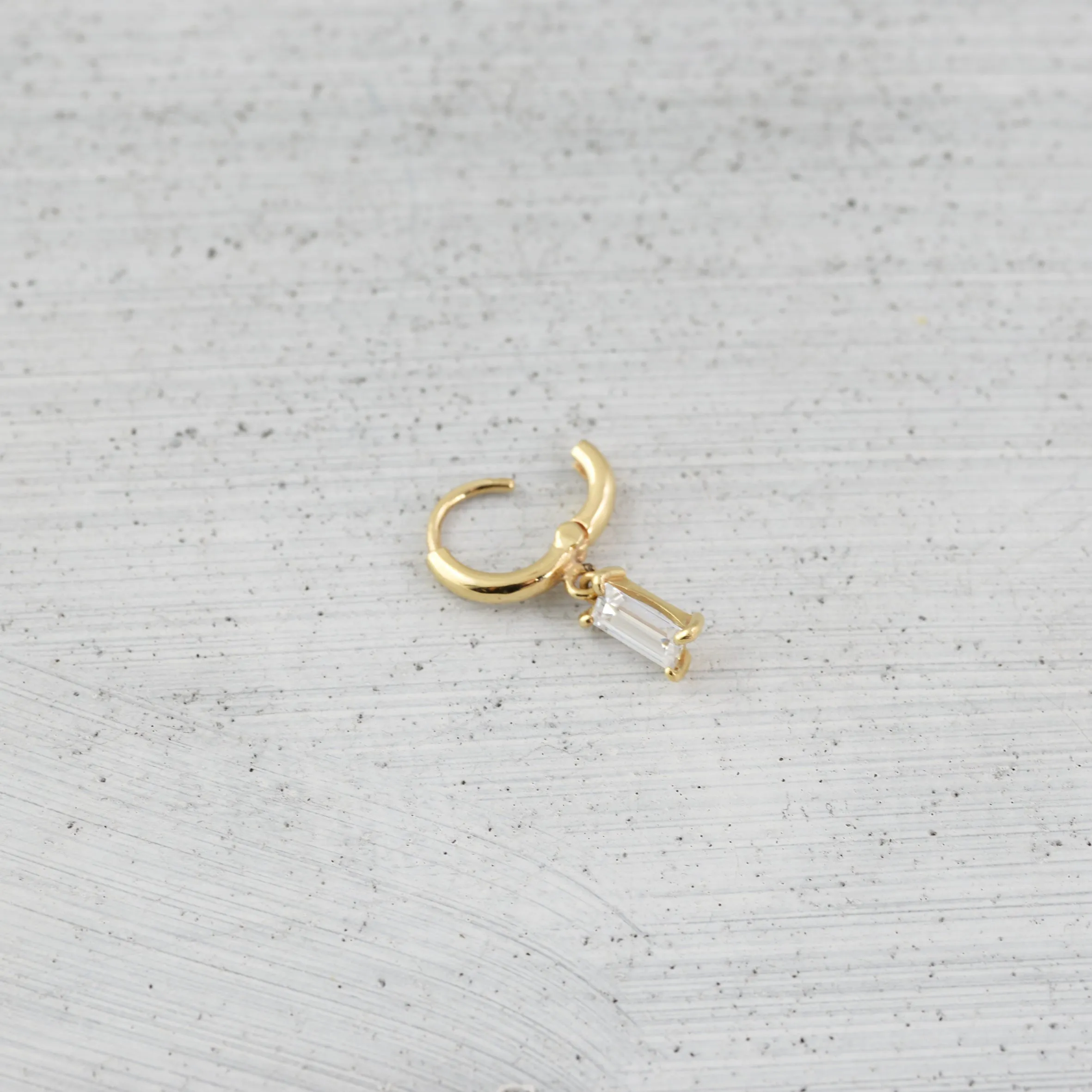 Allure baguette sleeper Earring (single) - 14K/ 18K Gold