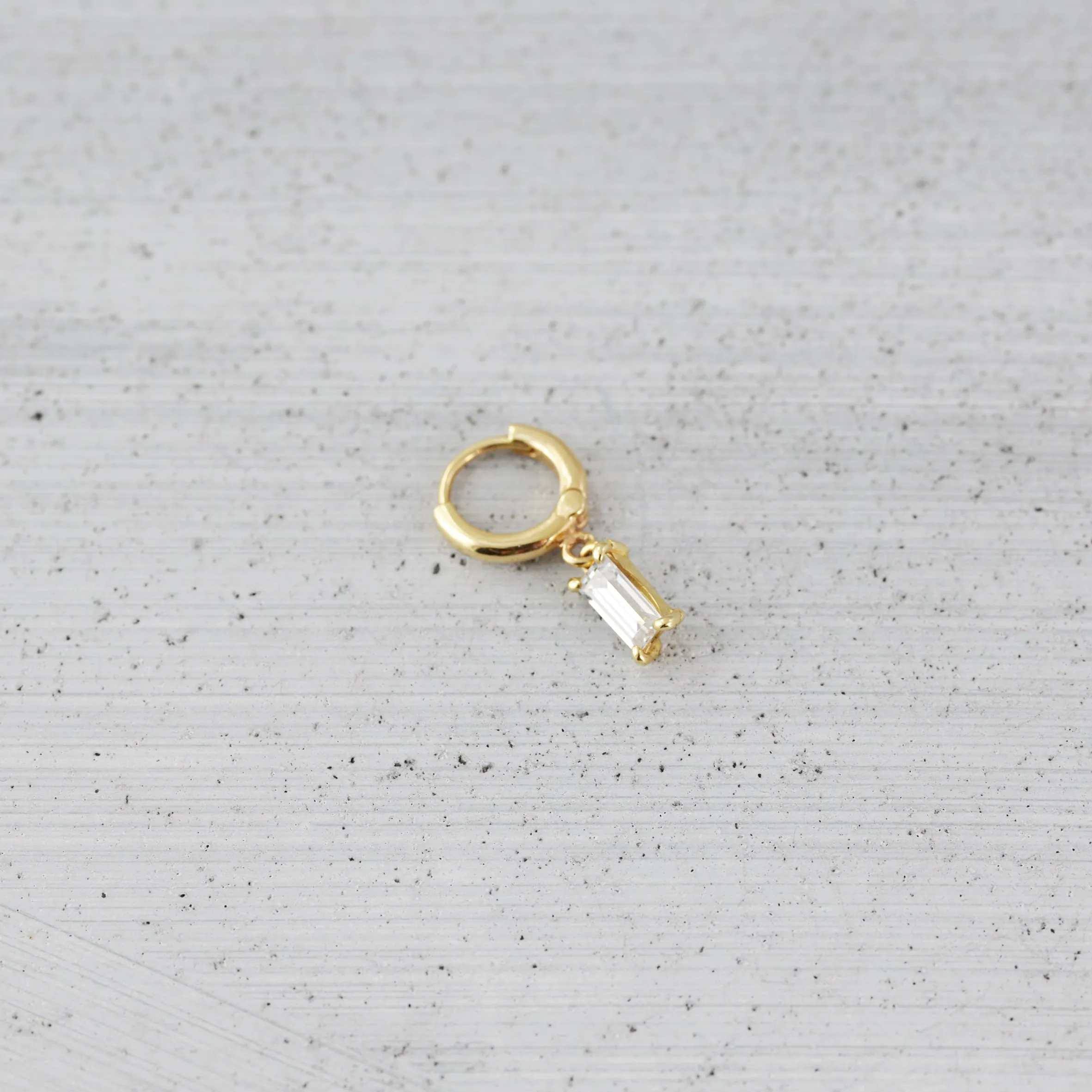 Allure baguette sleeper Earring (single) - 14K/ 18K Gold