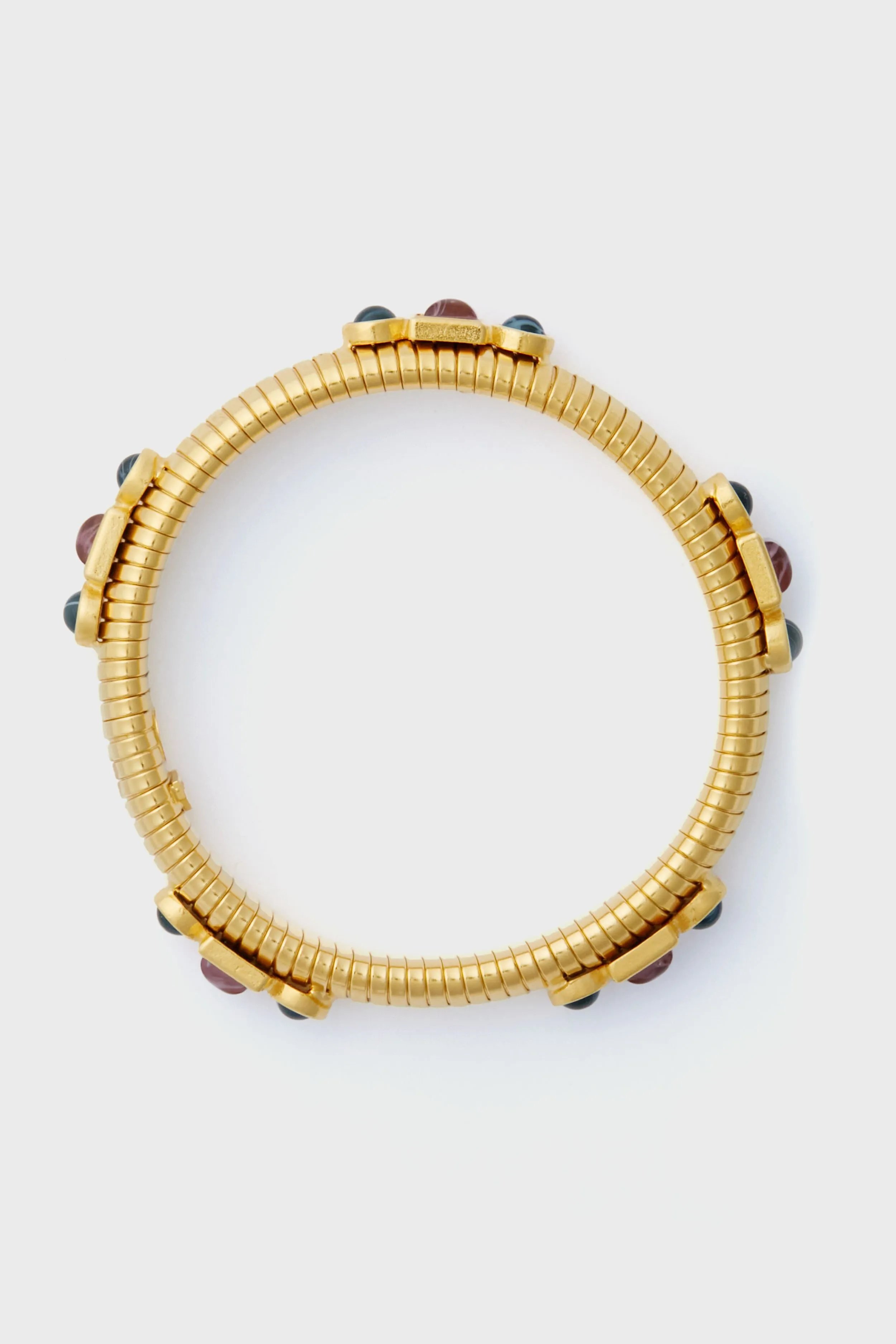 Amber and Sapphire Byzantine Cobra Bracelet