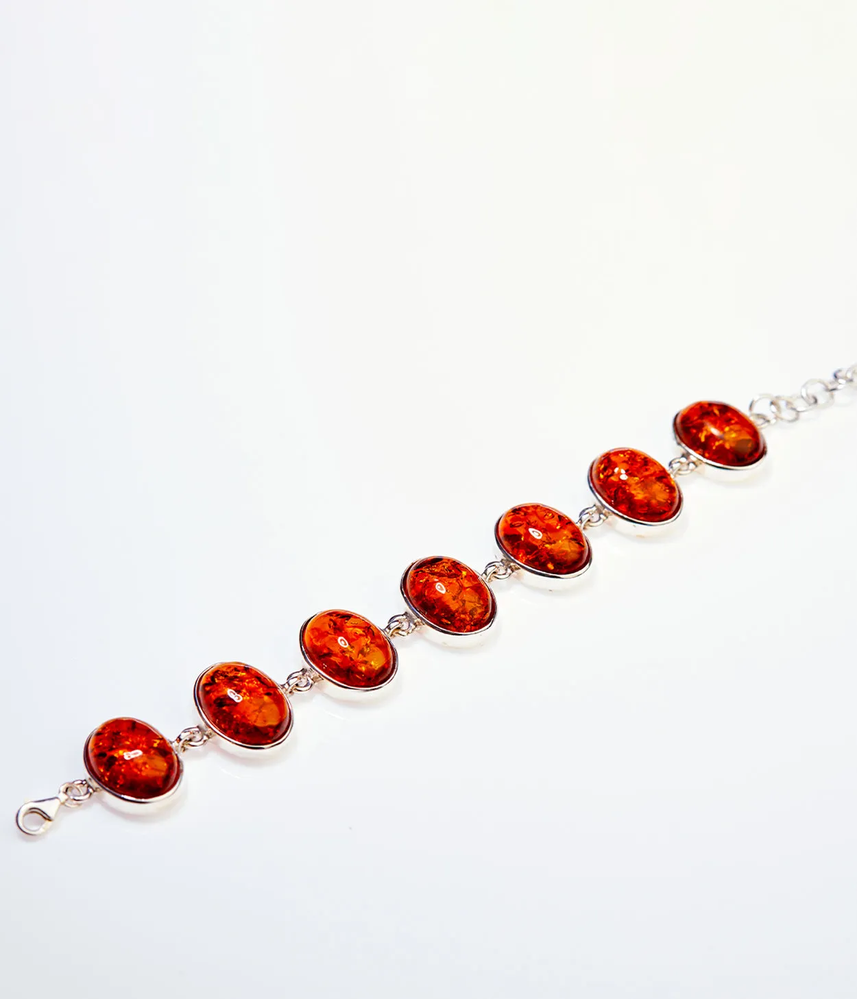 Amber Sunrise Bracelet - Exquisite Baltic Amber & Sterling Silver Jewelry | Elegant & Stylish