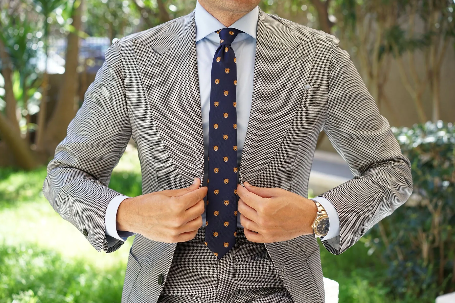 American Brown Bear Skinny Tie