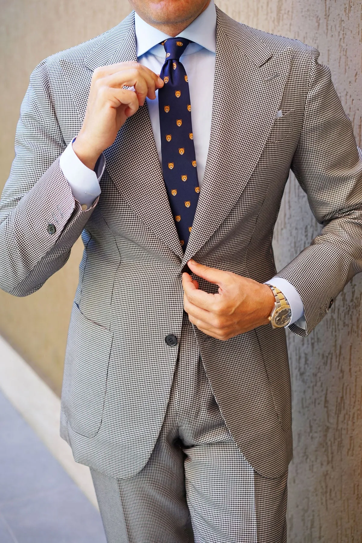 American Brown Bear Skinny Tie