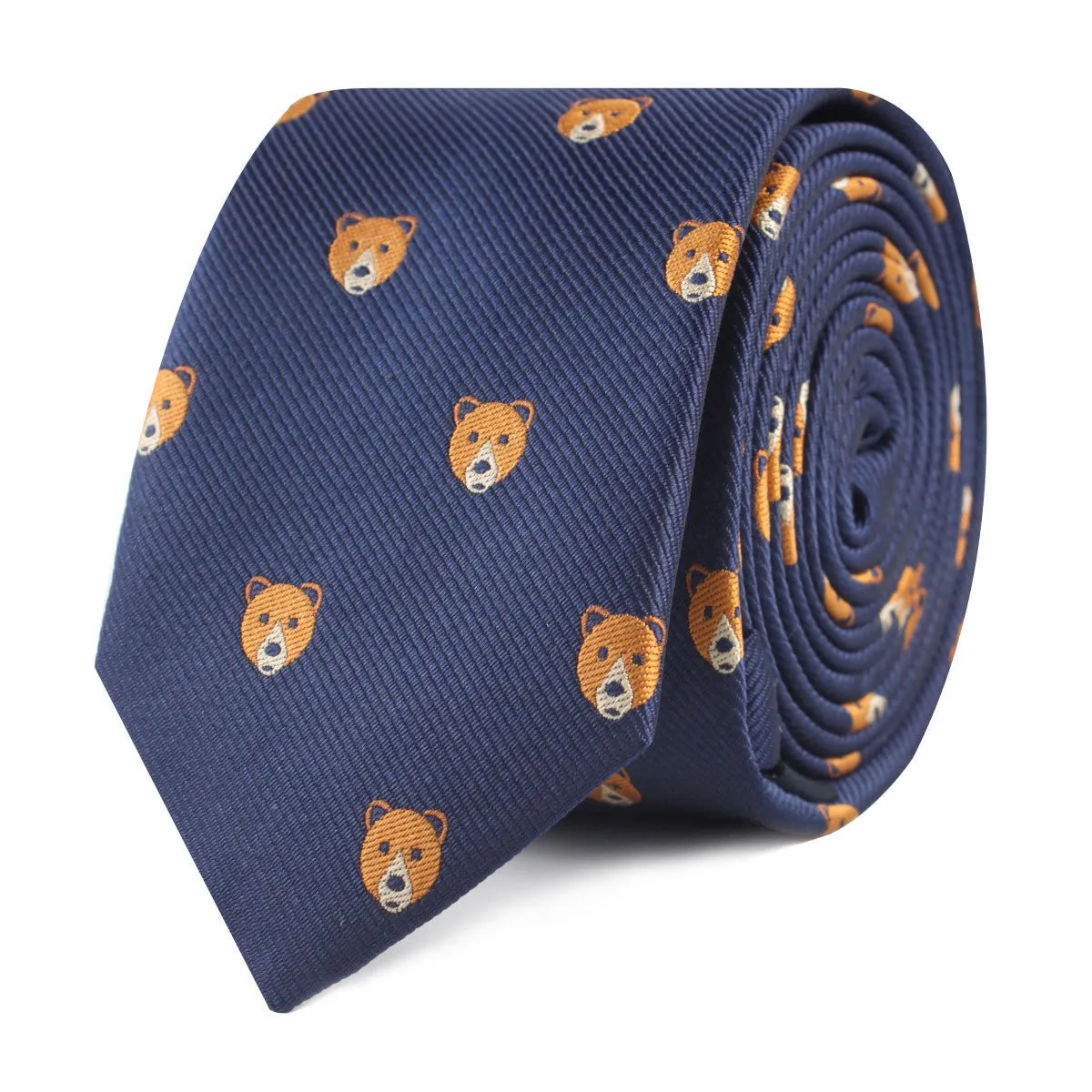 American Brown Bear Skinny Tie