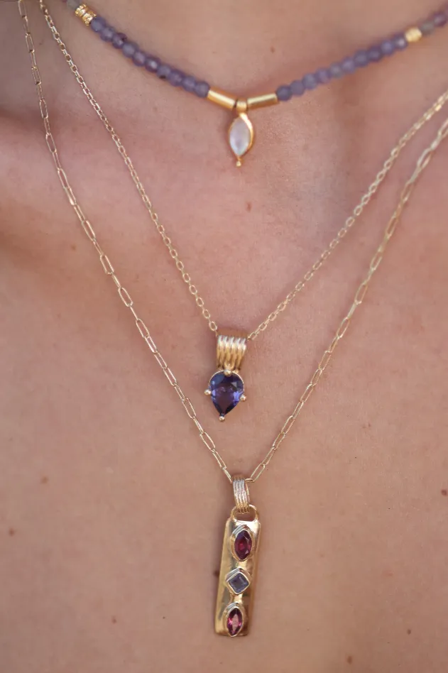 Amie Iolite Gold Necklace