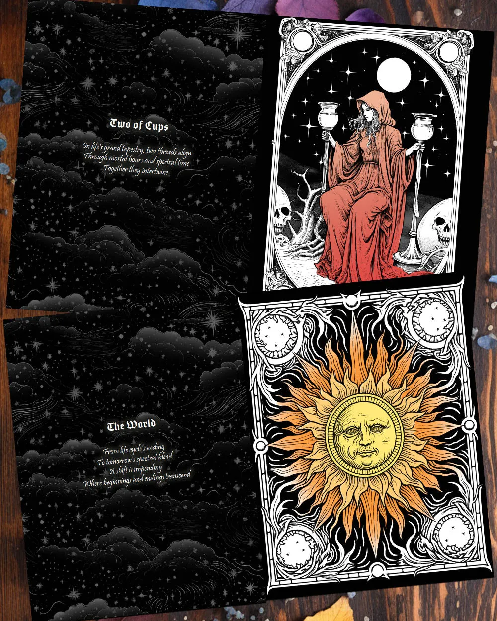 Arcane Tarot: A Mystifying Tarot Coloring Book for Adults with Victorian Inspired Poems