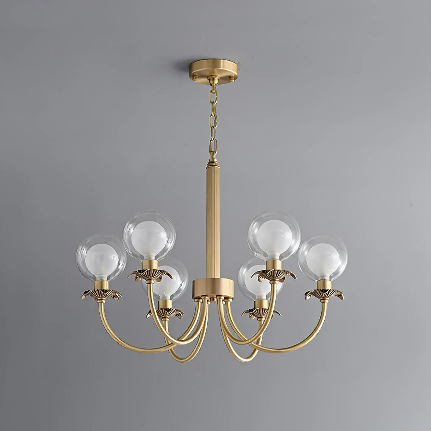 Aureate Radiance Glass Chandelier