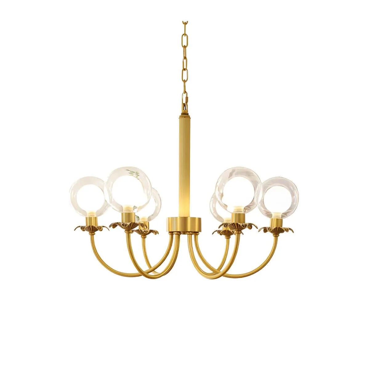 Aureate Radiance Glass Chandelier