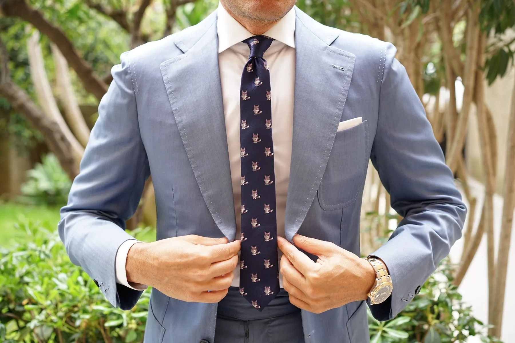 Bengal Wolf Skinny Tie