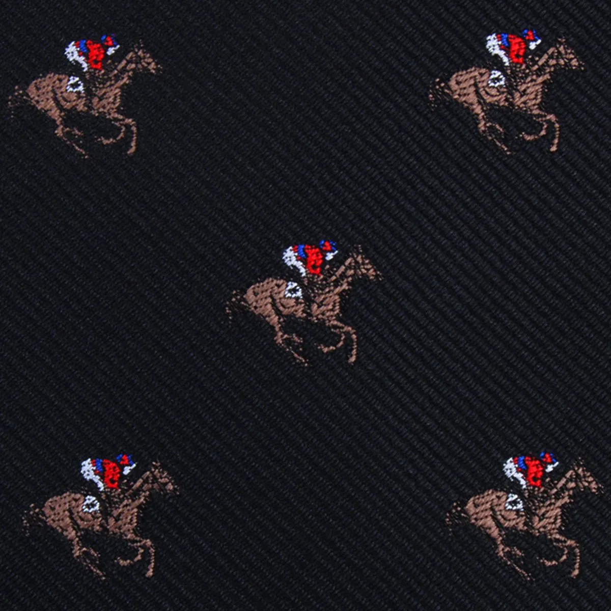 Black Melbourne Race Horse Tie