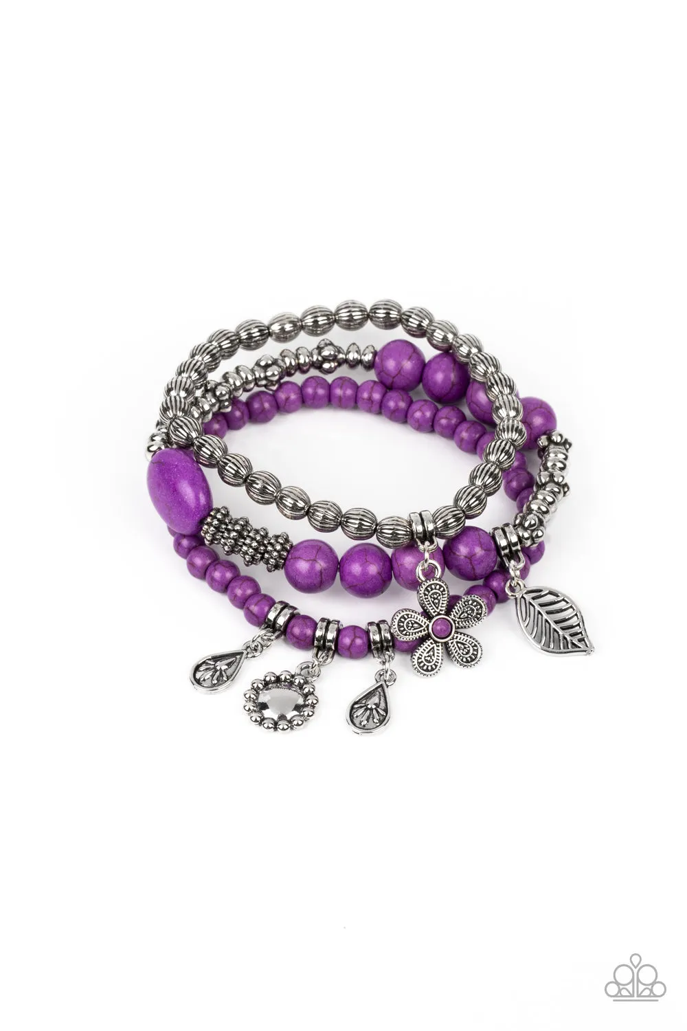 Bracelets Individual Inflorescence - Purple B2076