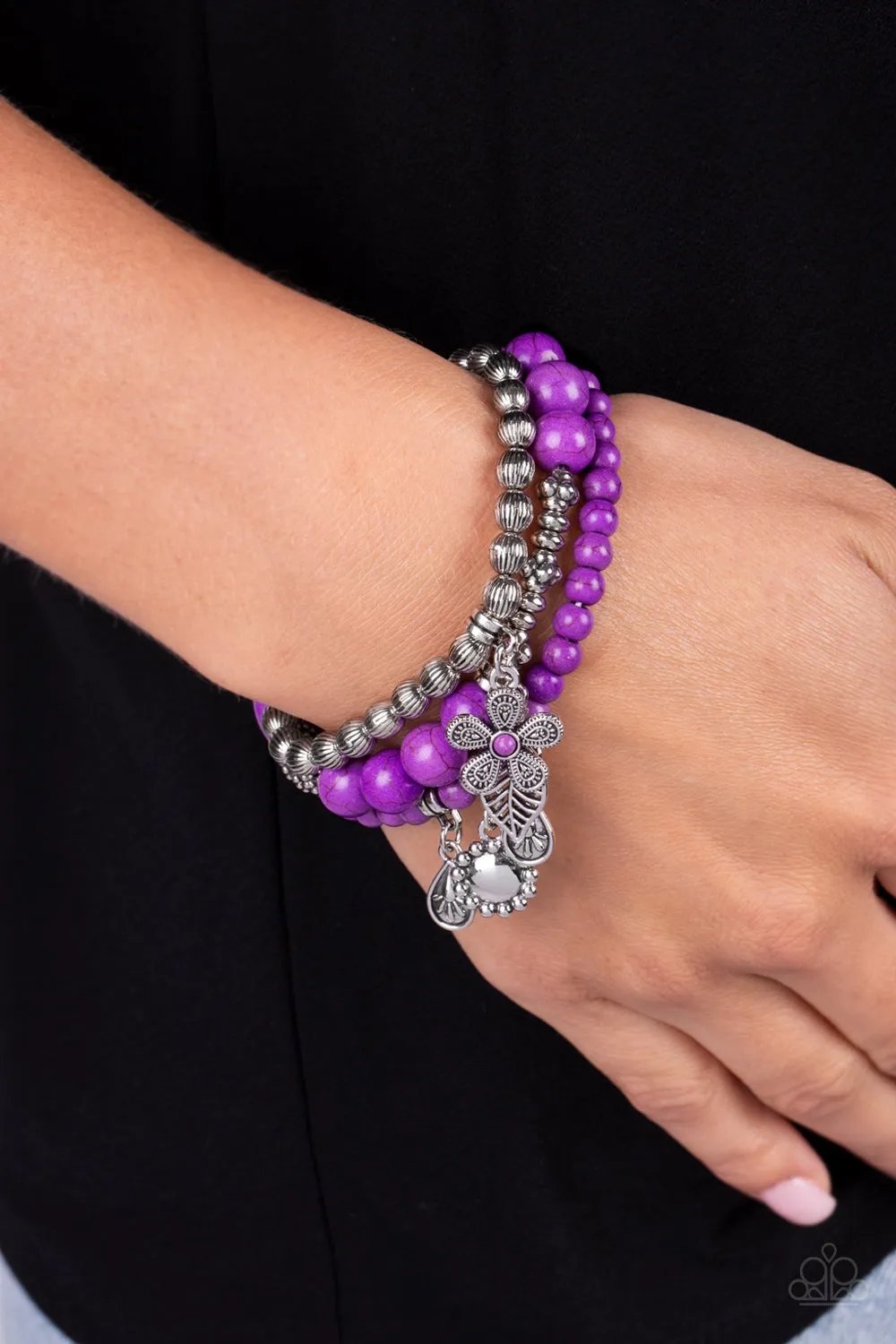 Bracelets Individual Inflorescence - Purple B2076