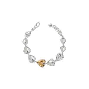 Brighton Women's Cascade Heart Silver Gold Bracelet