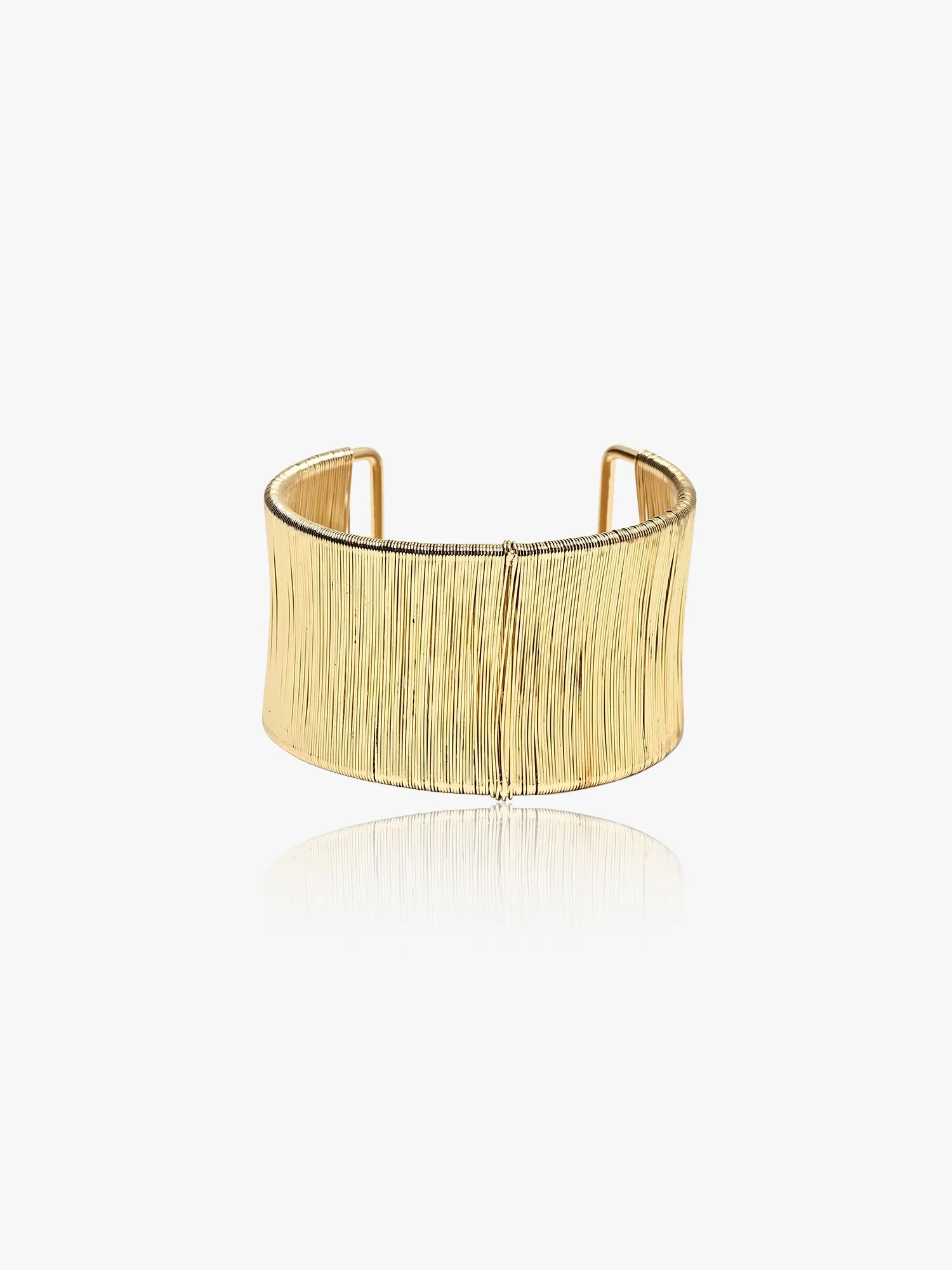 Broad Chic Textured Metal Bracelet