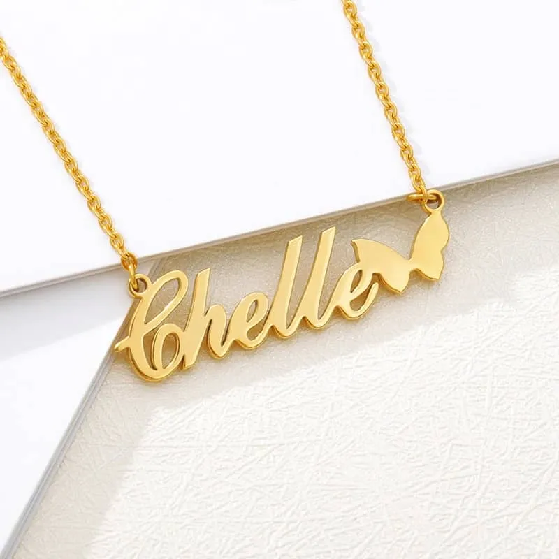 Butterfly Name Necklace