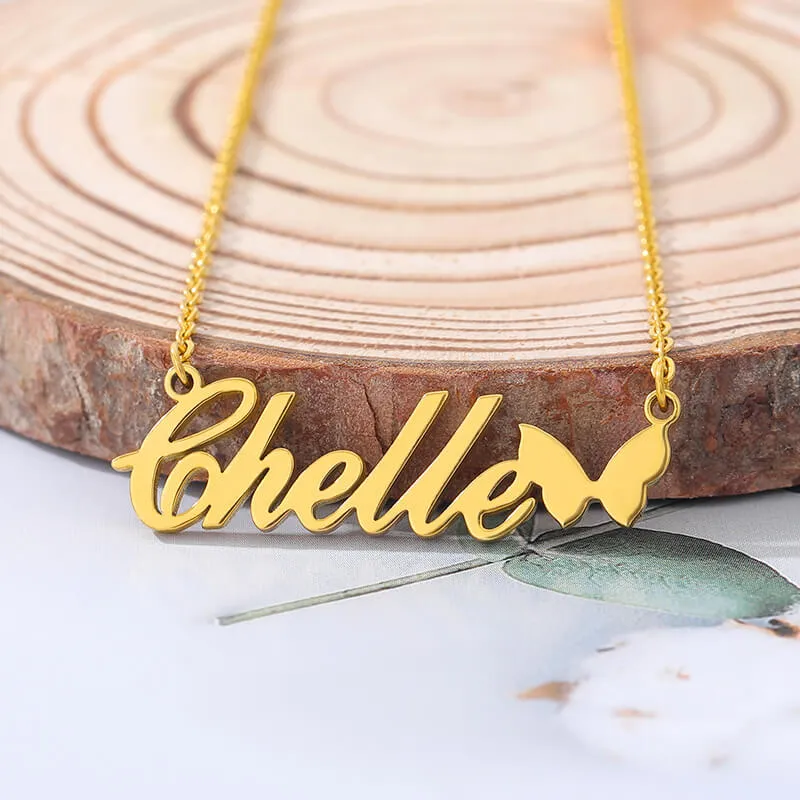 Butterfly Name Necklace