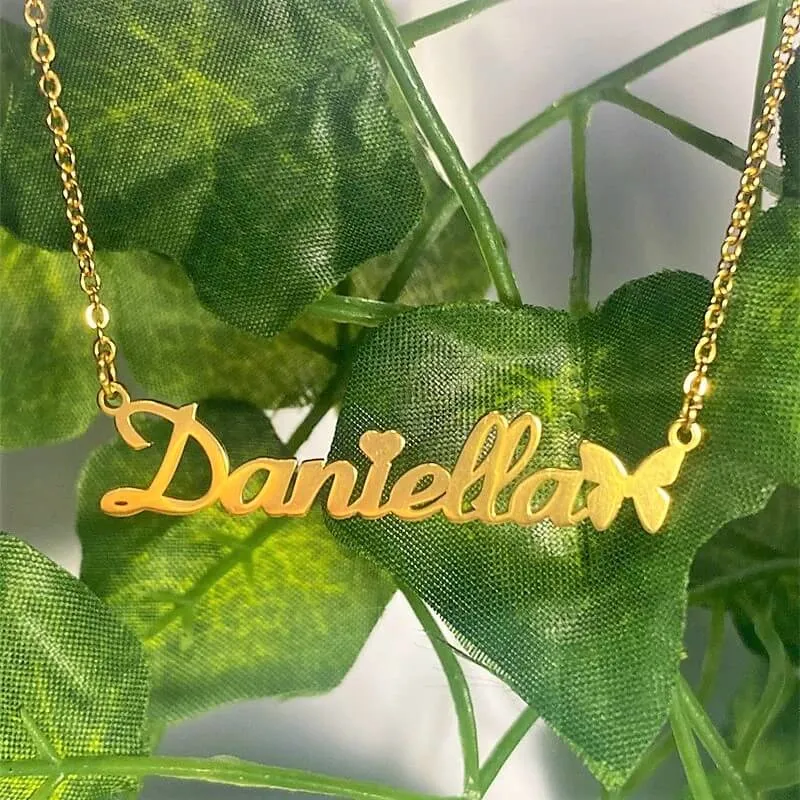 Butterfly Name Necklace