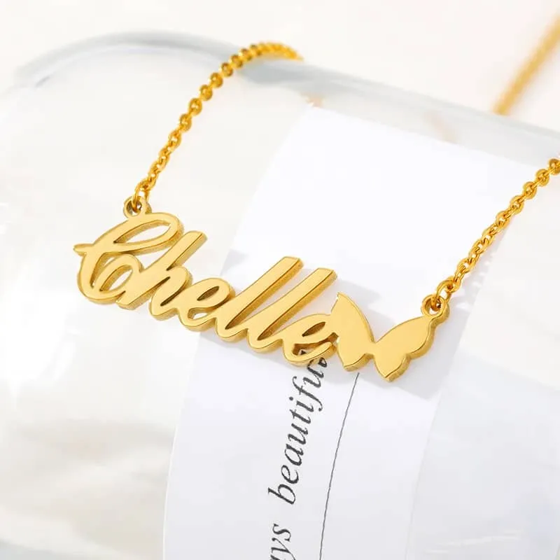 Butterfly Name Necklace