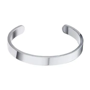 Classy Men 8mm Silver Flat Cuff Bracelet