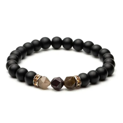 Classy Men Elegant Brown Stone Bracelet