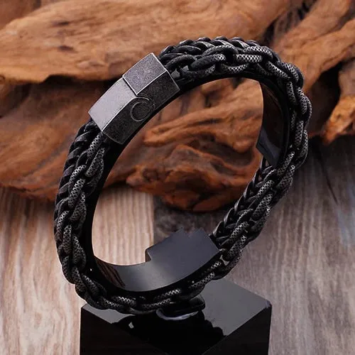 Classy Men Two-Layer Vintage Chain Bracelet