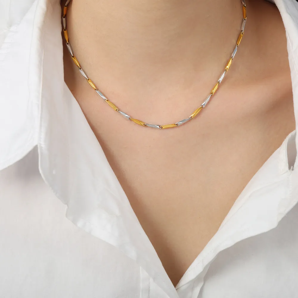 Cold Style Gold-Plated Necklace Jewelry with Titanium Steel - Fashionably Versatile