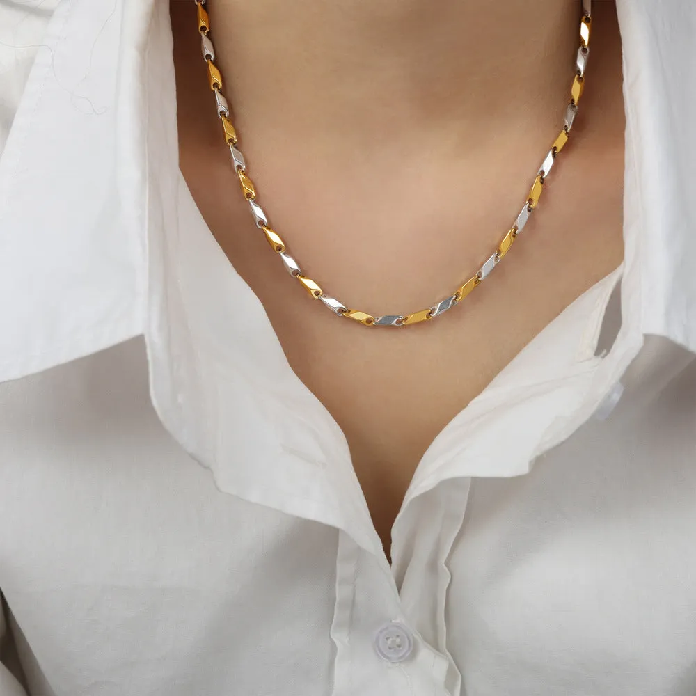 Cold Style Gold-Plated Necklace Jewelry with Titanium Steel - Fashionably Versatile