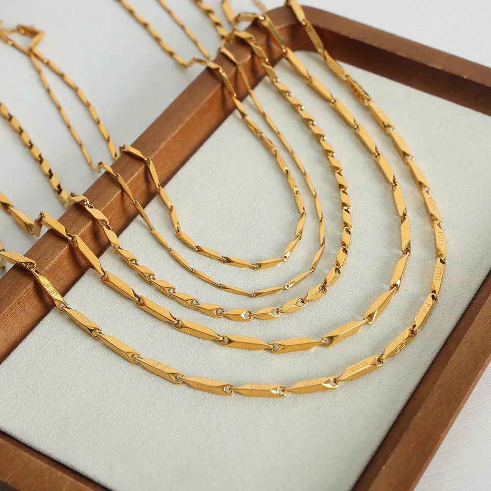 Cold Style Gold-Plated Necklace Jewelry with Titanium Steel - Fashionably Versatile