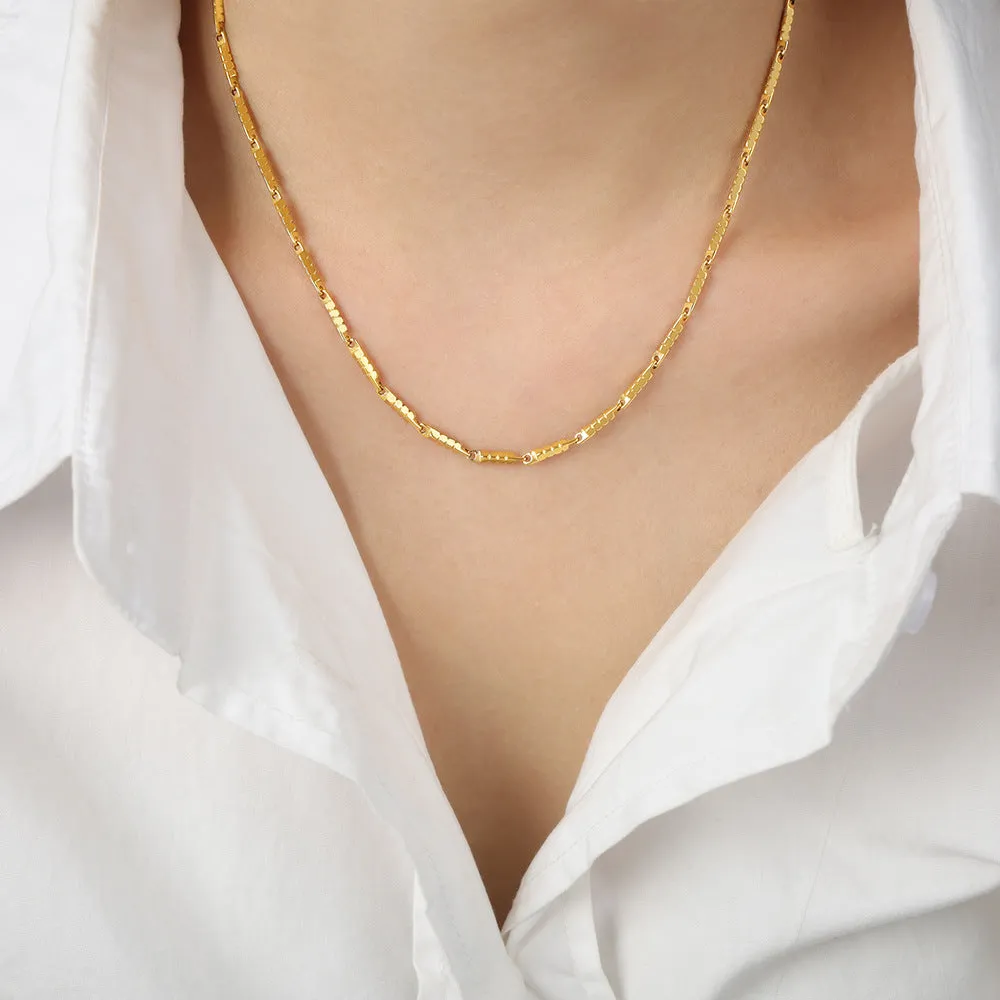 Cold Style Gold-Plated Necklace Jewelry with Titanium Steel - Fashionably Versatile