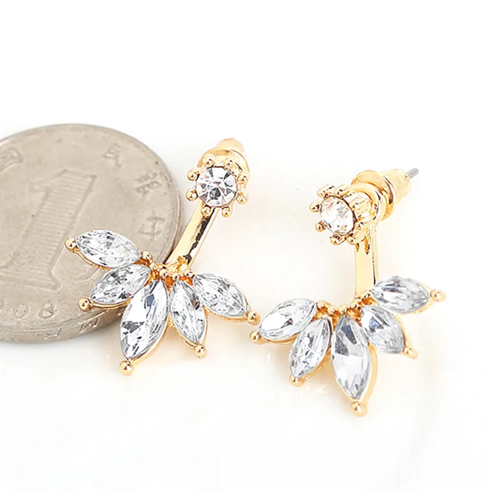 Crystal Floral Stud Earrings & Jacket