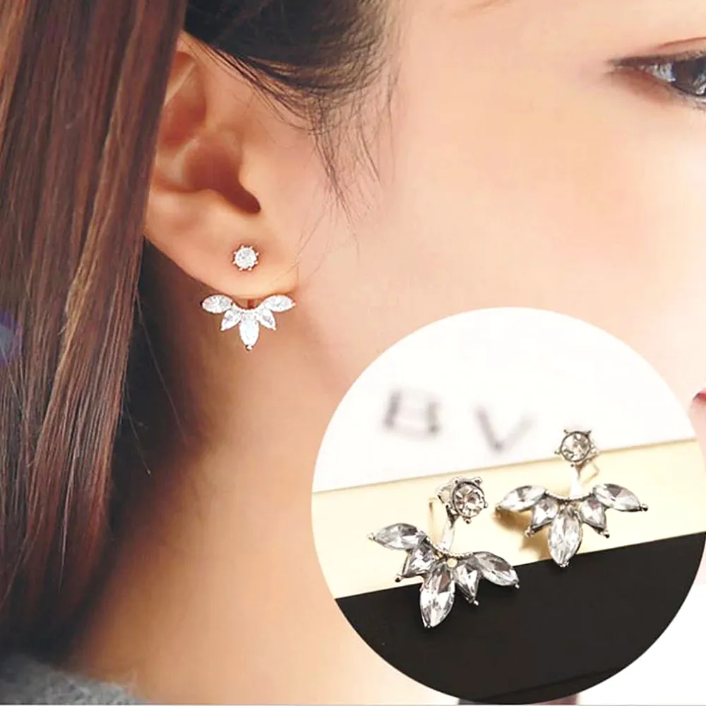 Crystal Floral Stud Earrings & Jacket