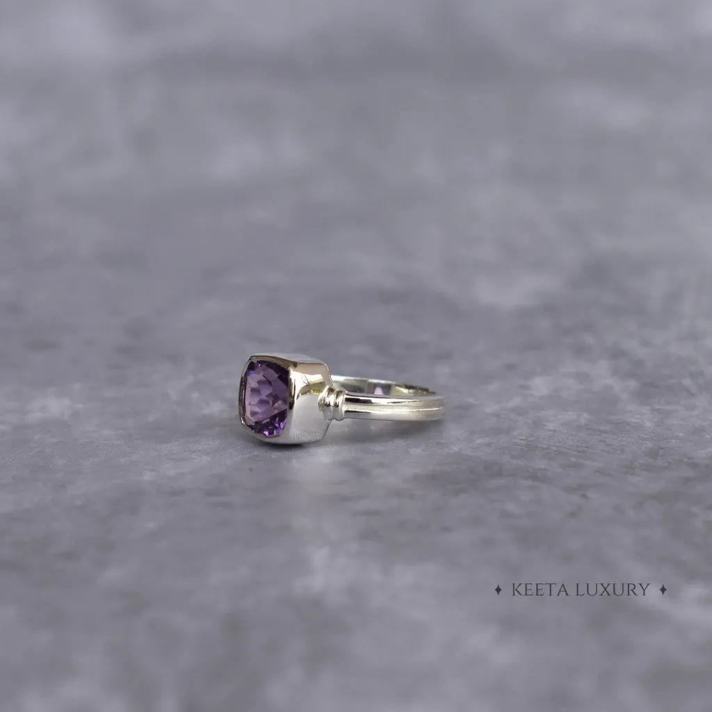 Cushion Charm - Amethyst Ring