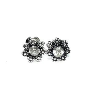 Dainty Milgrain Flower Stud Earrings