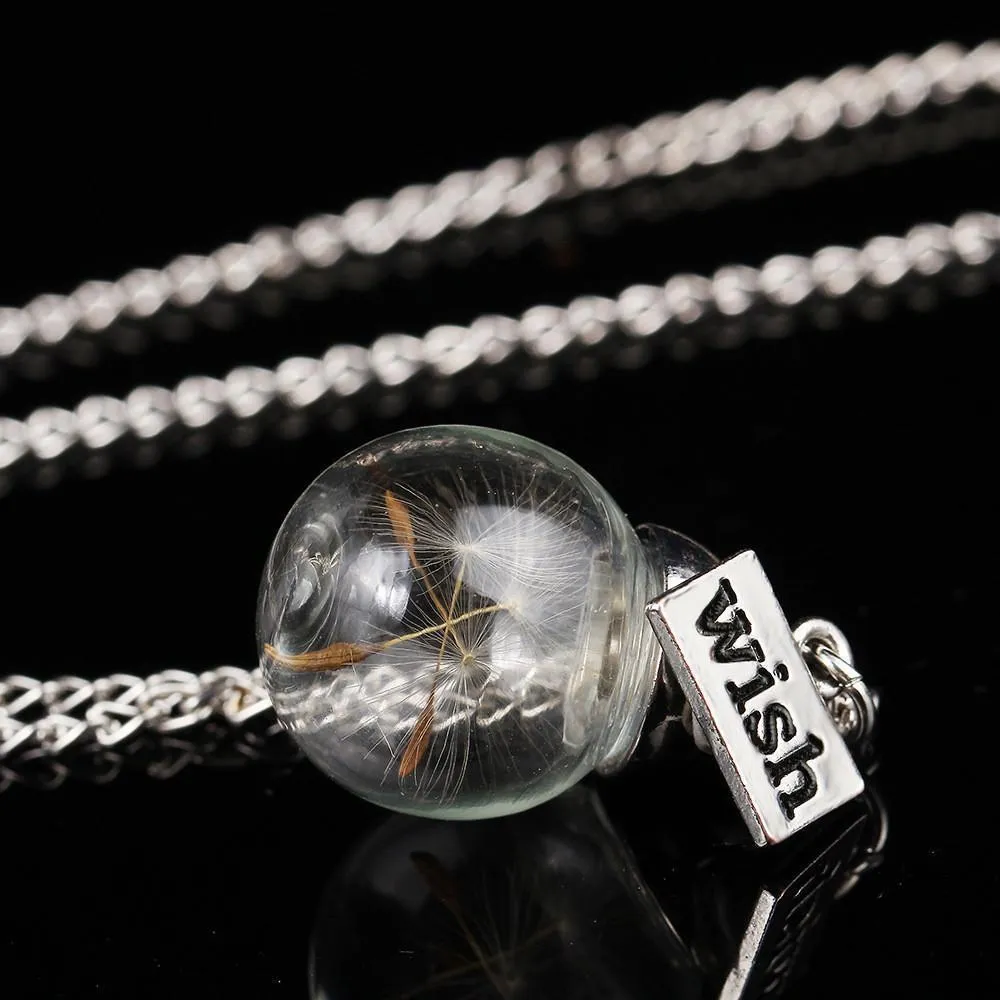 Dandelion Pendant Necklaces