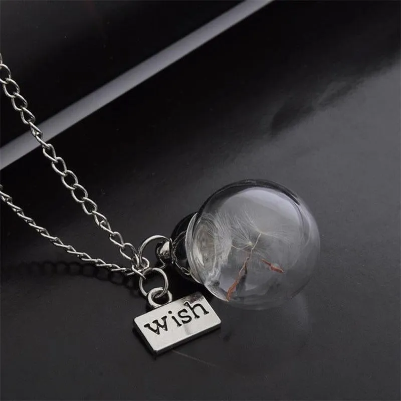 Dandelion Pendant Necklaces