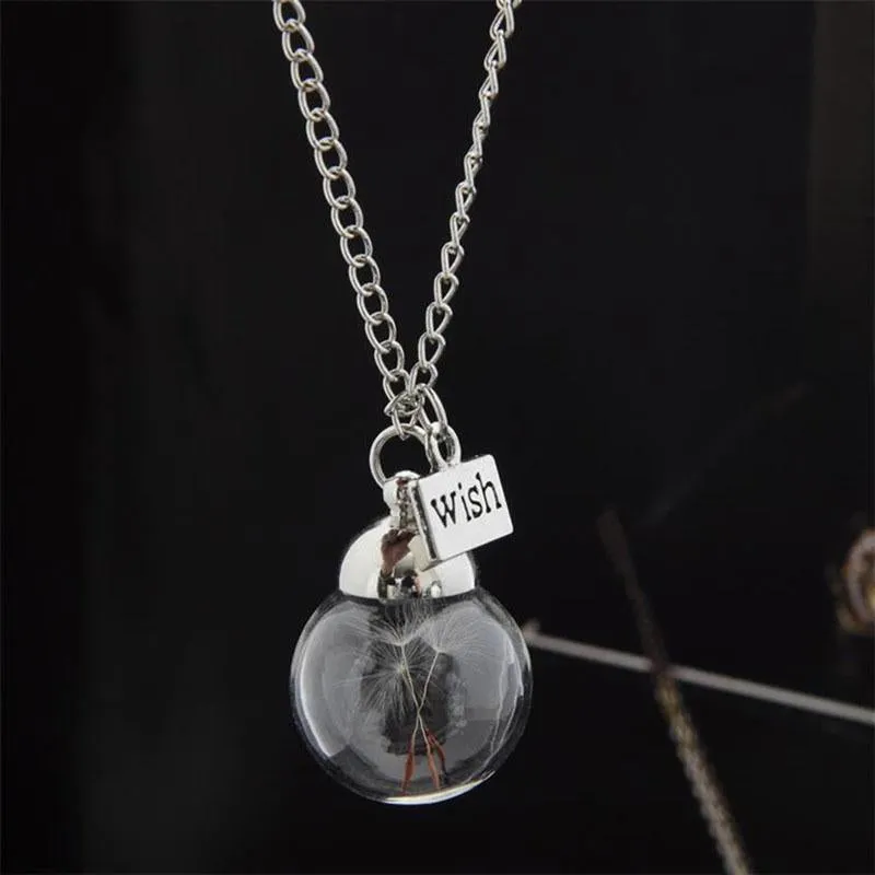 Dandelion Pendant Necklaces