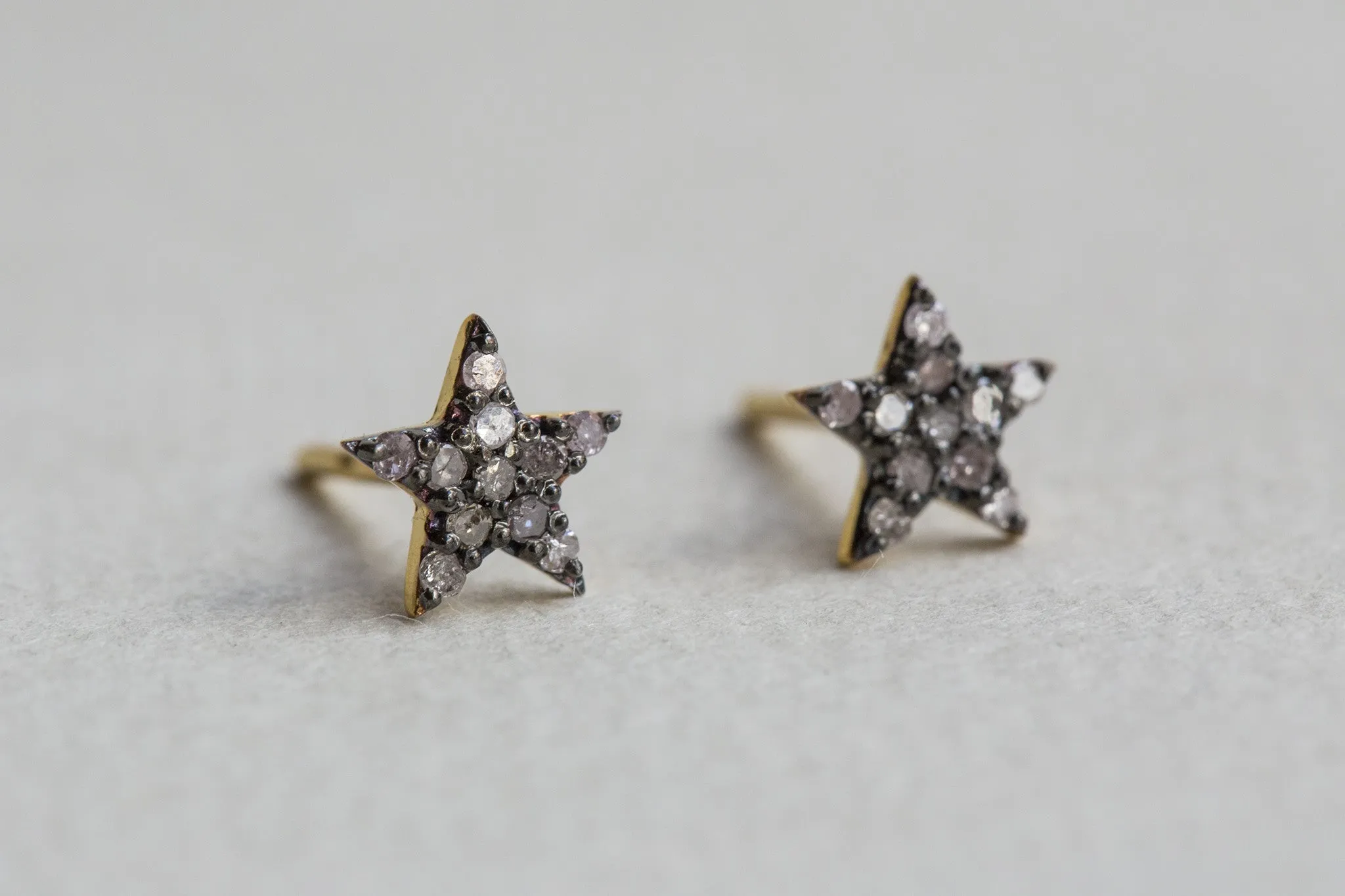 Diamond Star Stud Earrings