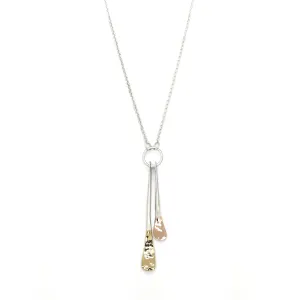 Double Satin Shiny Bars Necklace N1731