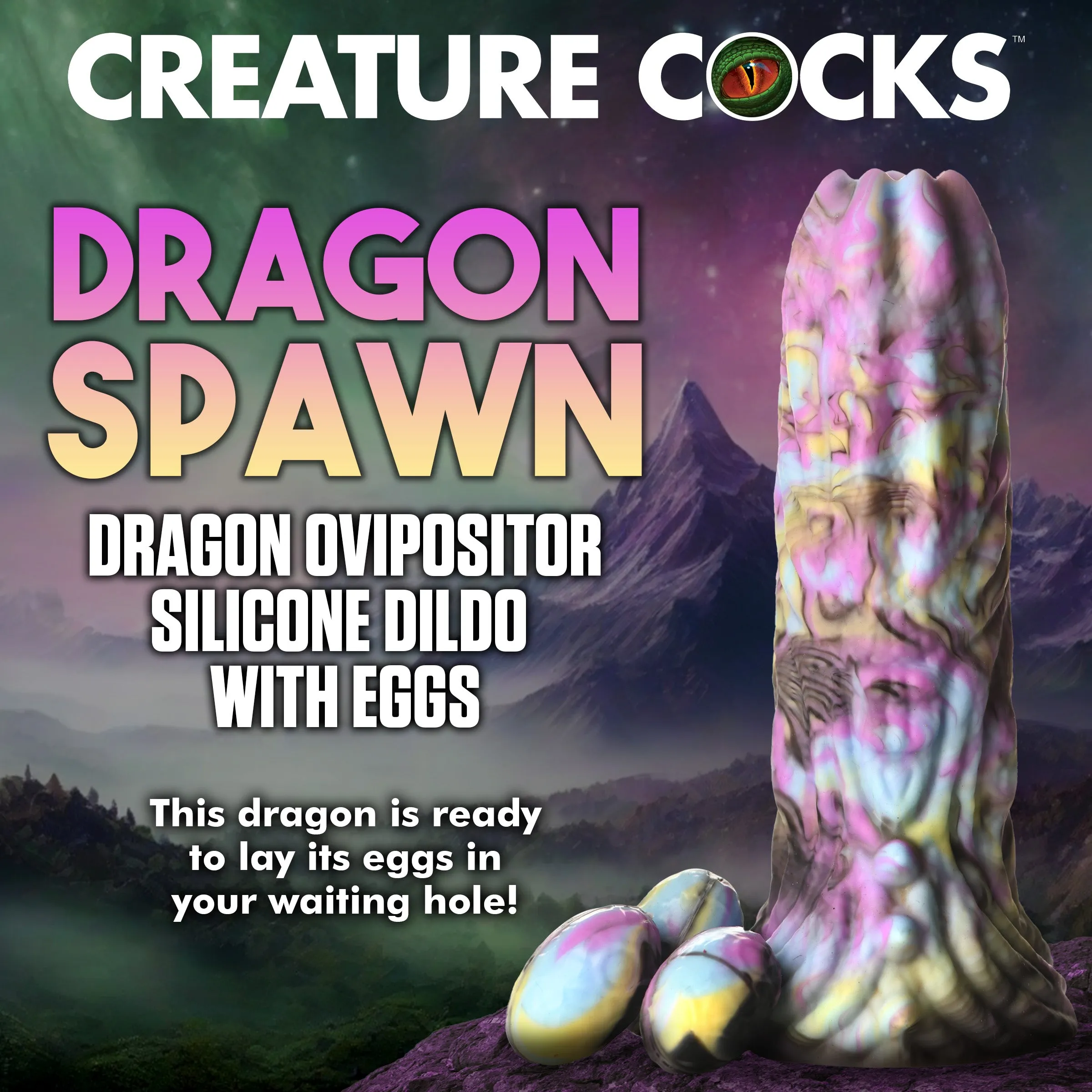 Dragon Spawn Dildo w/ Eggs