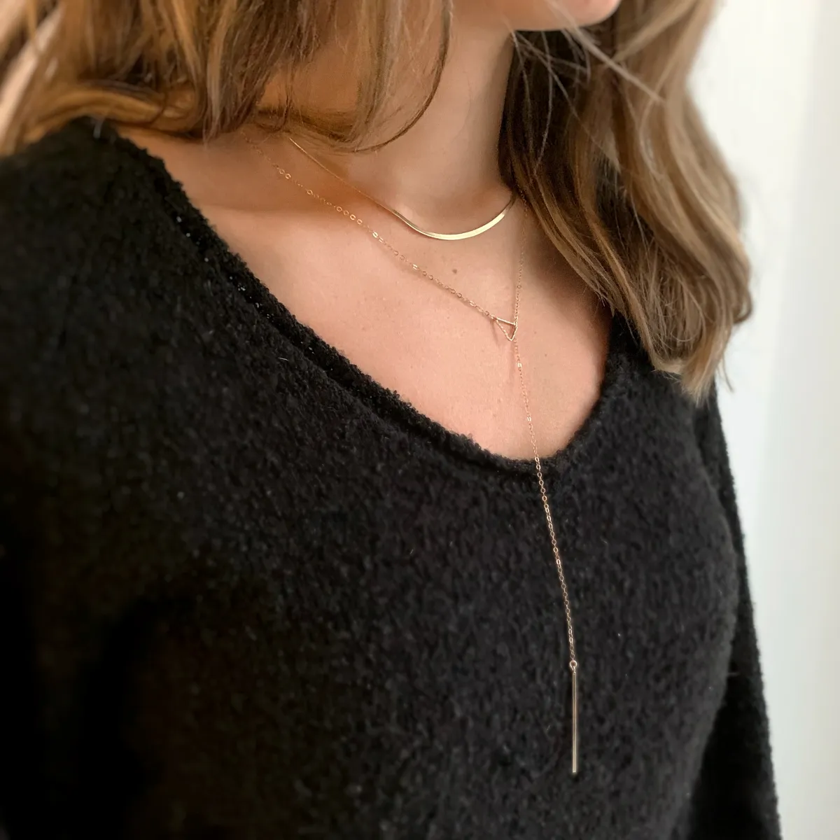 Drop Bar Lariat Necklace