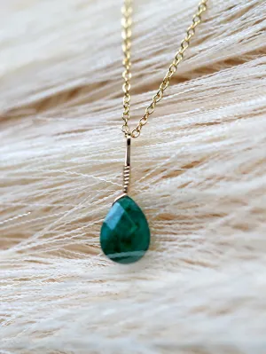 Emerald Simple Necklace