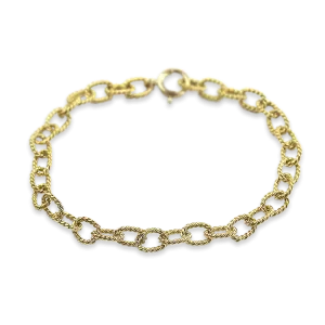 Estate 18K Yellow Gold Twisted Rope Link Bracelet